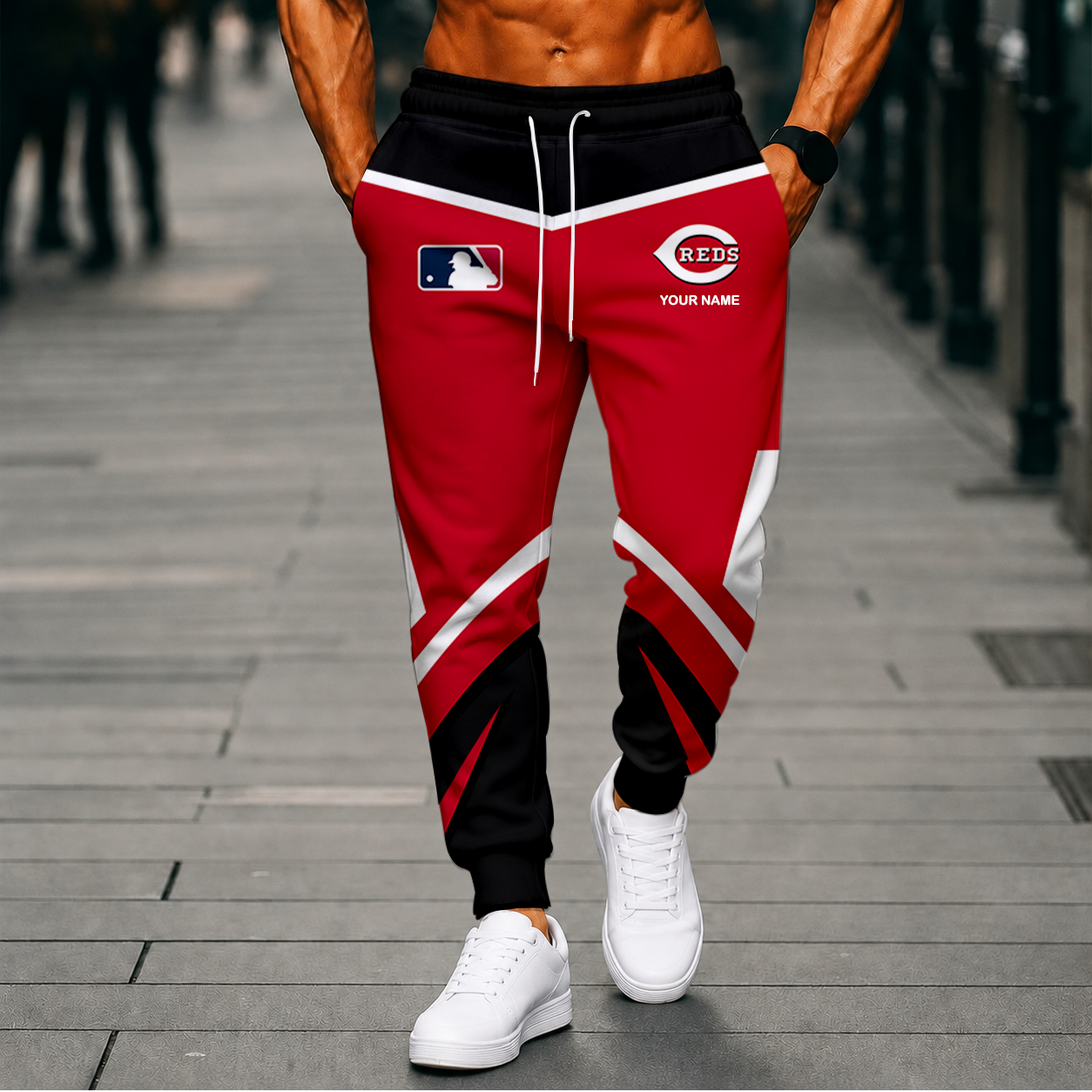 LIMITED EDITION - NEW CUSTOMIZED MLB05 CRS CINCINNATI REDS SWEATPANTS