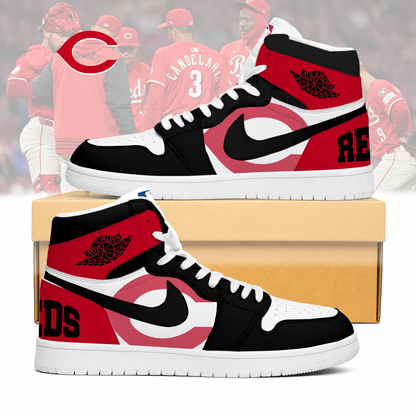 LIMITED EDITION - NEW CUSTOMIZED MLB05 CRS CINCINNATI REDS AIR JORDAN SNEAKERS