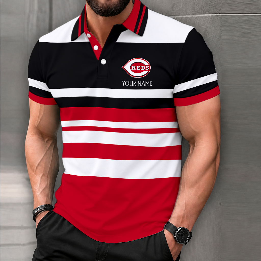 LIMITED EDITION - NEW CUSTOMIZED MLB05 CRS CINCINNATI REDS POLO SHIRT, ZIP POLO SHIRT & T-SHIRTS