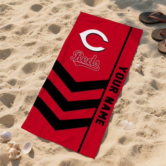 LIMITED EDITION - NEW CUSTOMIZED MLB05 CRS CINCINNATI REDS BEACH TOWEL FOR FAN