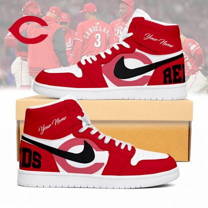LIMITED EDITION - NEW CUSTOMIZED MLB05 CRS CINCINNATI REDS AIR JORDAN SNEAKERS