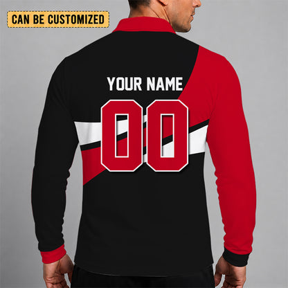 [FLASH SALE] NEW CUSTOMIZED MLB05 CRS CINCINNATI REDS MEN'S LONG SLEEVE POLO