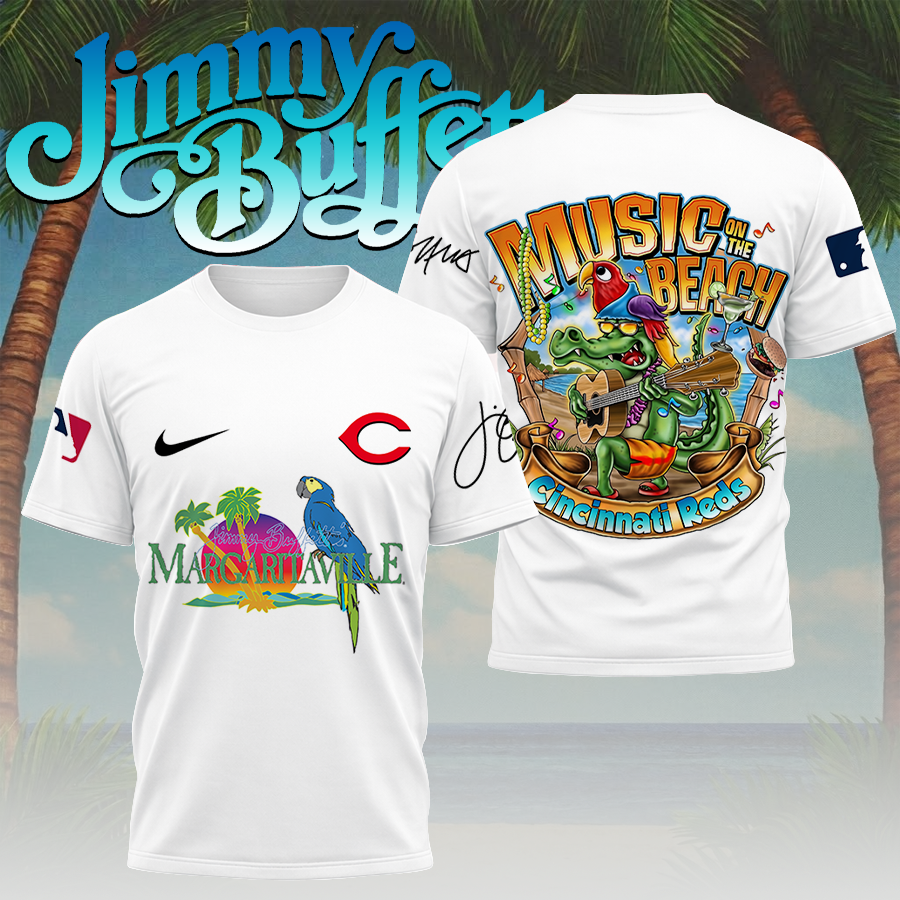 LIMITED EDITION - NEW CUSTOMIZED MLB05 CRS CINCINNATI REDS x JIMMY BUFFETT T-SHIRT, HOODIE, ZIP HOODIE