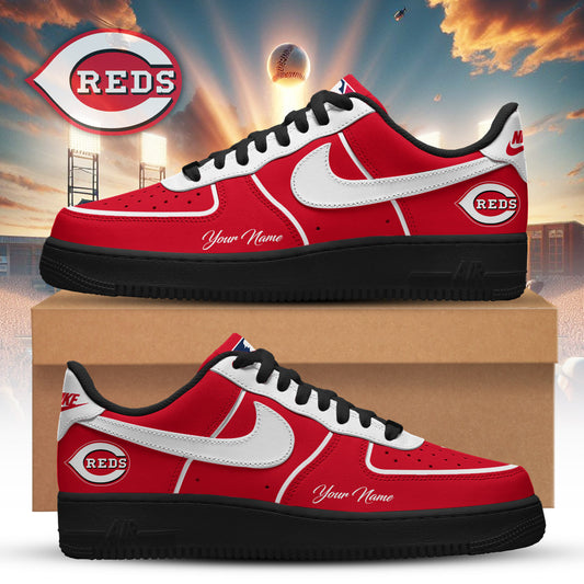LIMITED EDITION - NEW CUSTOMIZED MLB05 CRS CINCINNATI REDS AF1 SNEAKERS