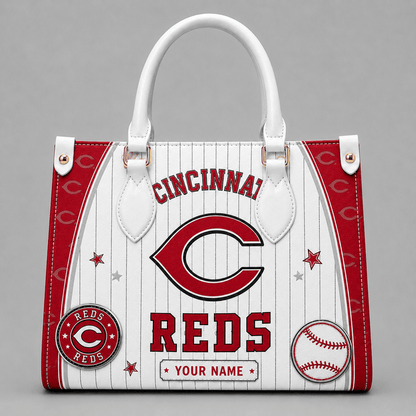 [FLASH SALE] NEW CUSTOMIZED MLB05 CRS CINCINNATI REDS LEATHER HANDBAG