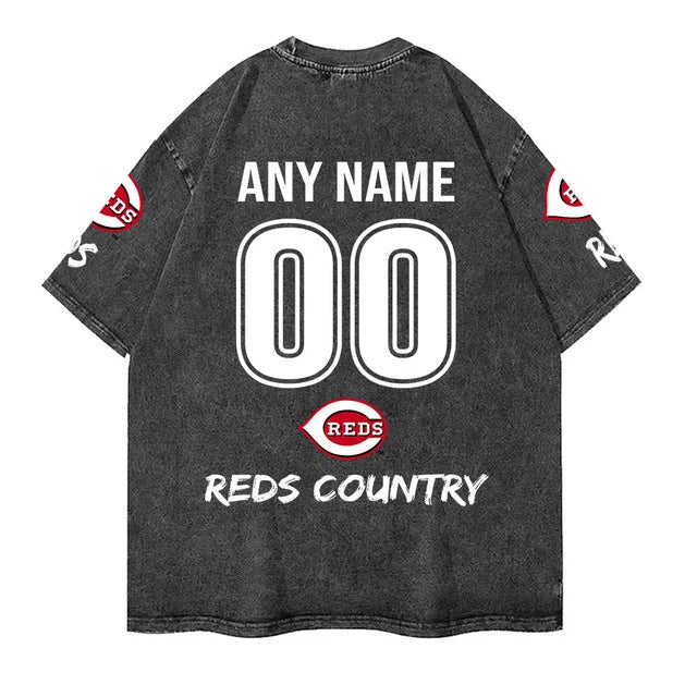 [FLASH SALE] NEW CUSTOMIZED MLB05 CRS CINCINNATI REDS MULTICOLOR WASHED TEE
