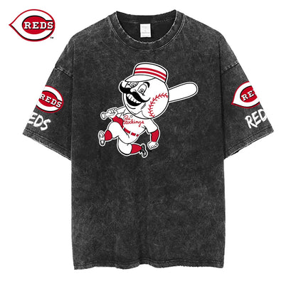 [FLASH SALE] NEW CUSTOMIZED MLB05 CRS CINCINNATI REDS MULTICOLOR WASHED TEE