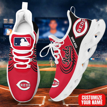 LIMITED EDITION - NEW CUSTOMIZED MLB05 CRS CINCINNATI REDS PREMIUM CLUNKY SNEAKERS