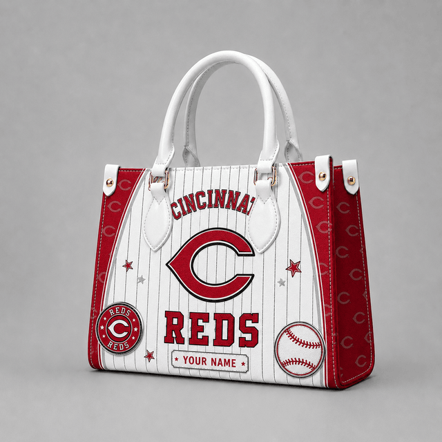 [FLASH SALE] NEW CUSTOMIZED MLB05 CRS CINCINNATI REDS LEATHER HANDBAG