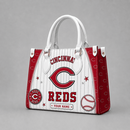 [FLASH SALE] NEW CUSTOMIZED MLB05 CRS CINCINNATI REDS LEATHER HANDBAG