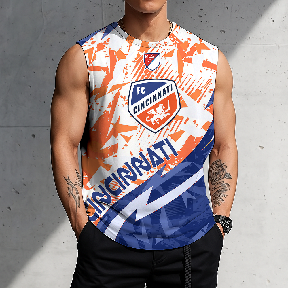 POPULAR NOW - NEW CUSTOMIZED MLS05 FCC FC CINCINNATI TANK TOP & GYM SHIRT