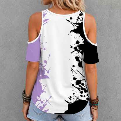 [FAN FAVORITE] NEW CUSTOMIZED WNBA05 GSV GOLDEN STATE VALKYRIES CRISS CROSS V-NECK TOP