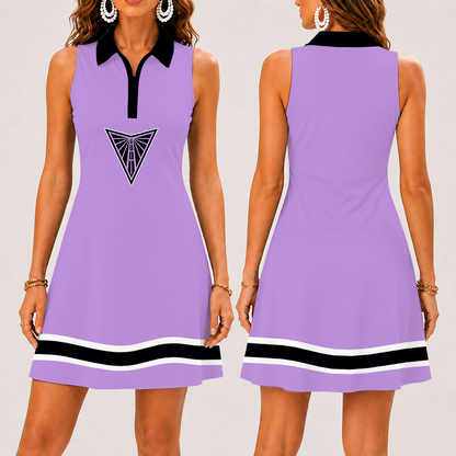 [FAN FAVORITE] NEW CUSTOMIZED WNBA05 GSV GOLDEN STATE VALKYRIES WOMEN'S ZIP SLEEVELESS POLO DRESS