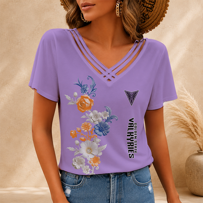 [FAN FAVORITE] NEW CUSTOMIZED WNBA05 GSV GOLDEN STATE VALKYRIES V-NECK SHIRT