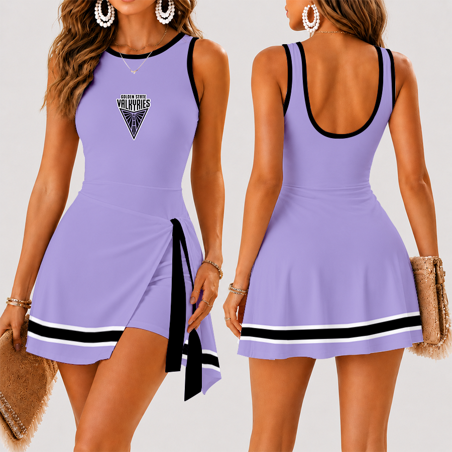 [FAN FAVORITE] NEW CUSTOMIZED WNBA05 GSV GOLDEN STATE VALKYRIES WOMEN'S SUMMER SKORT DRESS