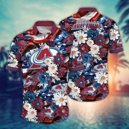 VIRAL EDITION - NEW CUSTOMIZED NHL05 CAL COLORADO AVALANCHE INDEPENDENCE DAY UNISEX HAWAIIAN SHIRT
