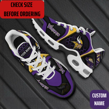 VIRAL EDITION - NEW CUSTOMIZED NFL05 MVK MINNESOTA VIKINGS AIR MAX PLUS SNEAKERS