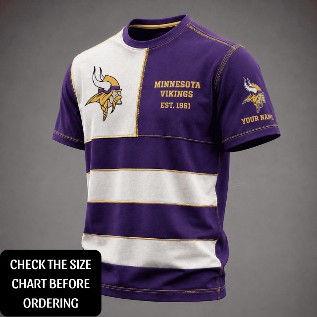 EXCLUSIVE EDITION - NEW CUSTOMIZED NFL05 MVK MINNESOTA VIKINGS T-SHIRT, POLO SHIRT, ZIP POLO SHIRT, HOODIE, ZIP HOODIE & SWEATSHIRT