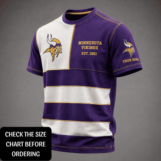 EXCLUSIVE EDITION - NEW CUSTOMIZED NFL05 MVK MINNESOTA VIKINGS T-SHIRT, POLO SHIRT, ZIP POLO SHIRT, HOODIE, ZIP HOODIE & SWEATSHIRT