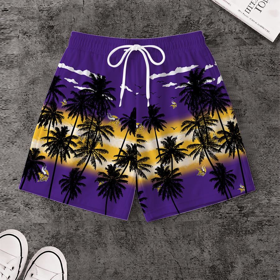 LIMITED EDITION - NEW CUSTOMIZED NFL05 MVK MINNESOTA VIKINGS SHORT PANTS