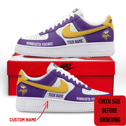 ELITE EDITION - NEW CUSTOMIZED NFL05 MVK MINNESOTA VIKINGS AF1 SHOES