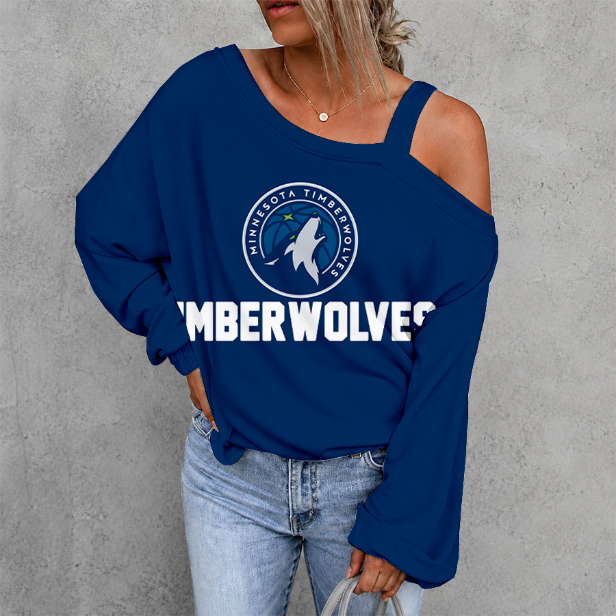 [HOT DEAL] NEW CUSTOMIZED NBA05 MTW MINNESOTA TIMBERWOLVES DROP SHOULDER SWEATSHIRT