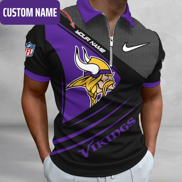 VIRAL EDITION - NEW CUSTOMIZED NFL05 MVK MINNESOTA VIKINGS POLO SHIRT, ZIP POLO SHIRT & T-SHIRTS