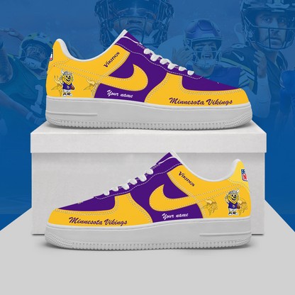 [SPECIAL OFFER] NEW CUSTOMIZED NFL05 MVK MINNESOTA VIKINGS AF1 SHOES