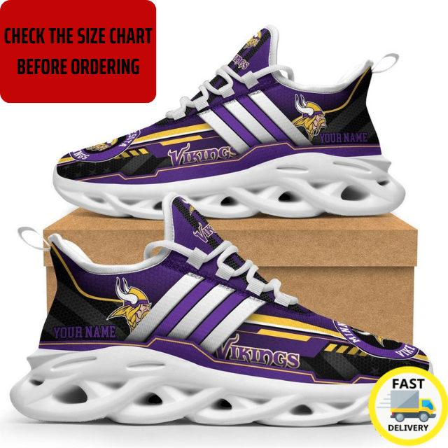 EXCLUSIVE EDITION - NEW CUSTOMIZED NFL05 MVK MINNESOTA VIKINGS MAX SOUL SHOES