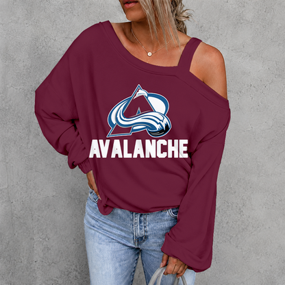 [SUPER SALE] NEW CUSTOMIZED NHL05 CAL COLORADO AVALANCHE DROP SHOULDER SWEATSHIRT