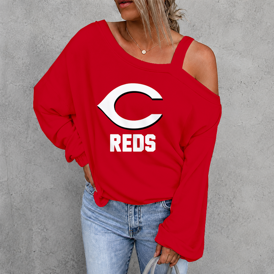 [FLASH SALE] NEW CUSTOMIZED MLB05 CRS CINCINNATI REDS DROP SHOULDER SWEATSHIRT