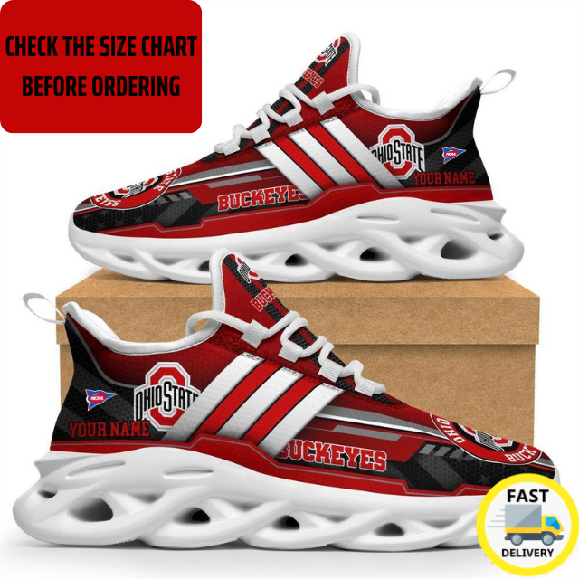 ELITE EDITION - NEW CUSTOMIZED NCAA FBS05 OSB OHIO STATE BUCKEYES CLUNKY SNEAKERS
