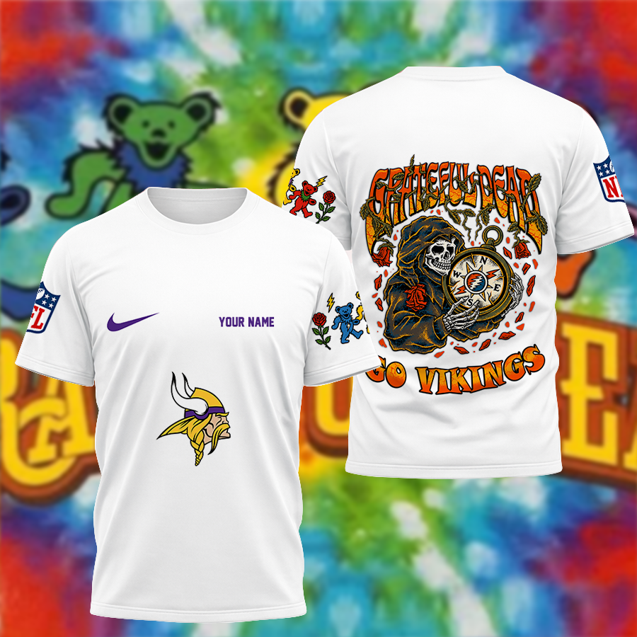 [SPECIAL OFFER] NEW CUSTOMIZED NFL05 MVK MINNESOTA VIKINGS x GRATEFUL DEAD T-SHIRT, HOODIE, ZIP HOODIE