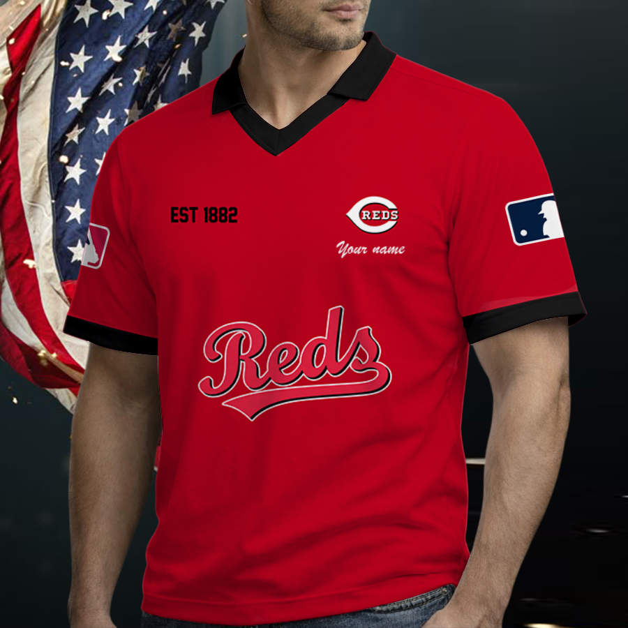 [FLASH SALE] NEW CUSTOMIZED MLB05 CRS CINCINNATI REDS POLO SHIRT