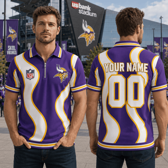 EXCLUSIVE EDITION - NEW CUSTOMIZED NFL05 MVK MINNESOTA VIKINGS POLO SHIRT, ZIP POLO SHIRT, T-SHIRT, HOODIE, ZIP HOODIE & SWEATSHIRT