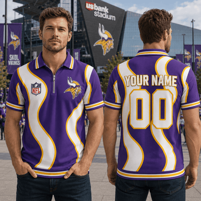 EXCLUSIVE EDITION - NEW CUSTOMIZED NFL05 MVK MINNESOTA VIKINGS POLO SHIRT, ZIP POLO SHIRT, T-SHIRT, HOODIE, ZIP HOODIE & SWEATSHIRT