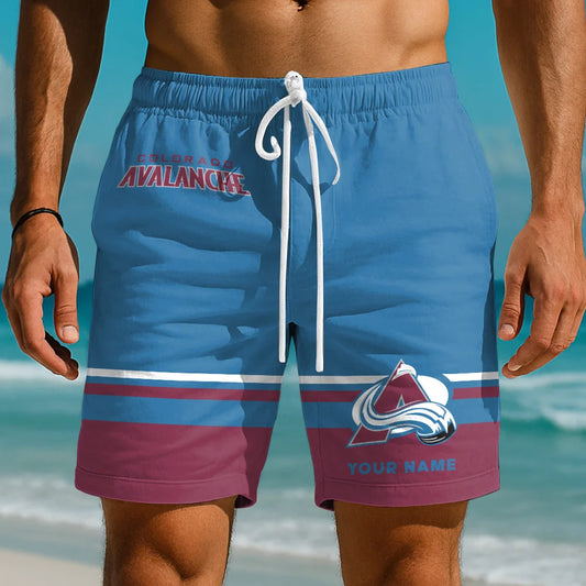 EXCLUSIVE EDITION - NEW CUSTOMIZED NHL05 CAL COLORADO AVALANCHE SHORT PANTS