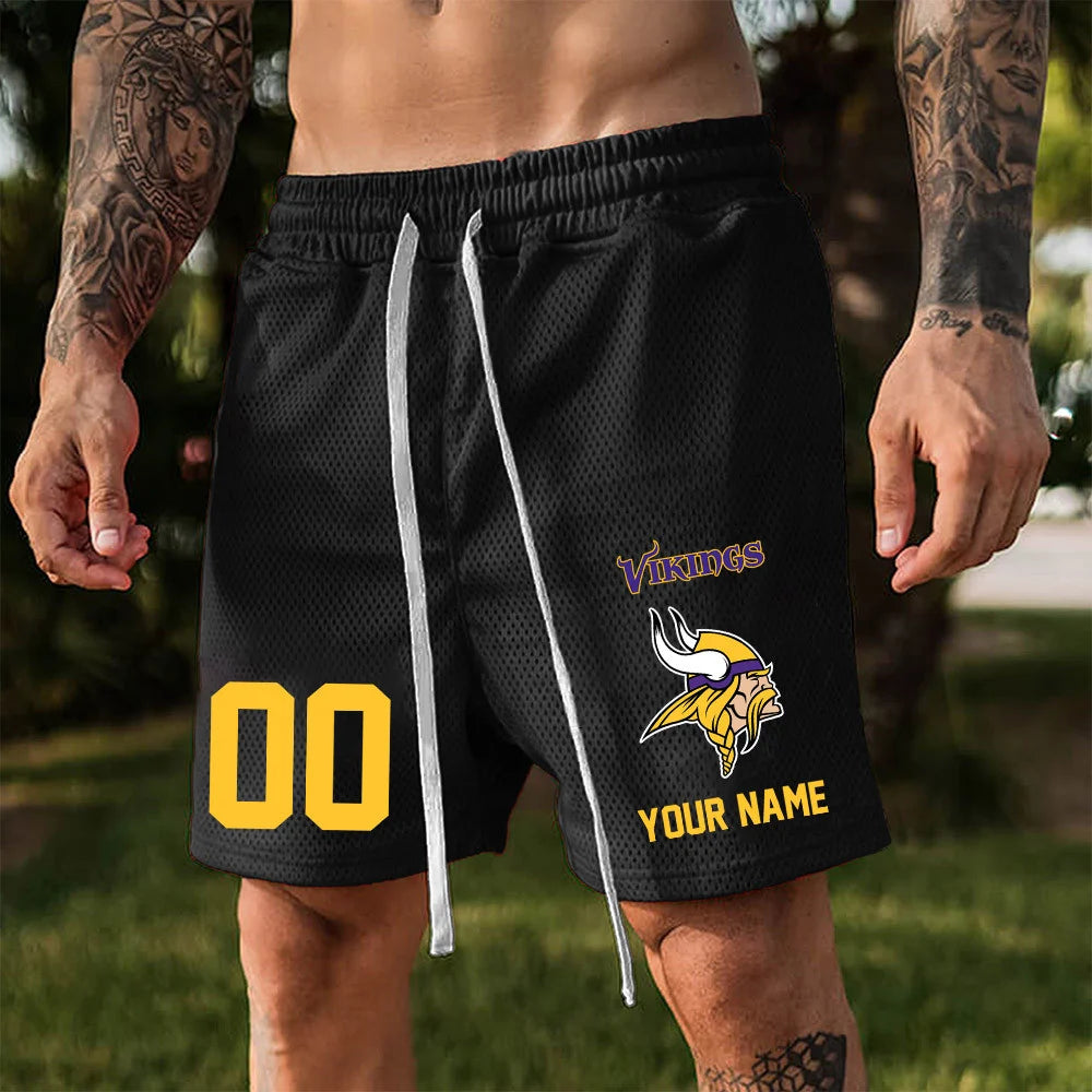ELITE EDITION - NEW CUSTOMIZED NFL05 MVK MINNESOTA VIKINGS SHORT PANTS