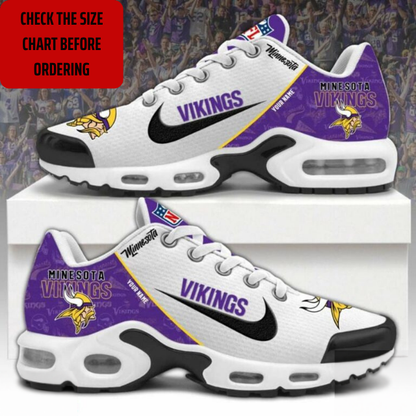ELITE EDITION - NEW CUSTOMIZED NFL05 MVK MINNESOTA VIKINGS AIR MAX PLUS SNEAKERS