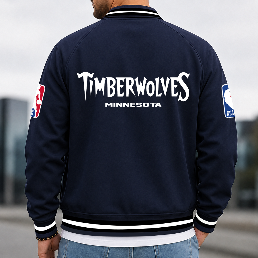 [HOT DEAL] NEW CUSTOMIZED NBA05 MTW MINNESOTA TIMBERWOLVES MULTICOLOR MEN'S CASUAL JACKET