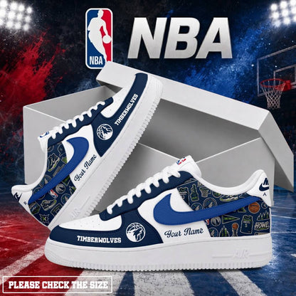 LIMITED EDITION - NEW CUSTOMIZED NBA05 MTW MINNESOTA TIMBERWOLVES AF1 SHOES
