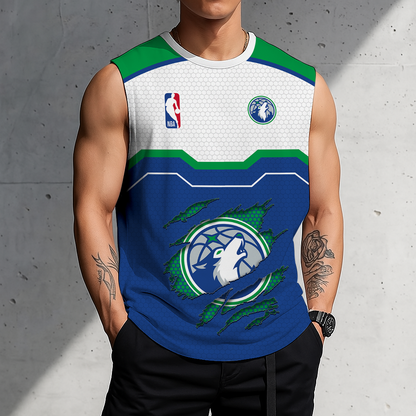 LIMITED EDITION - NEW CUSTOMIZED NBA05 MTW MINNESOTA TIMBERWOLVES MEN'S TANK TOP