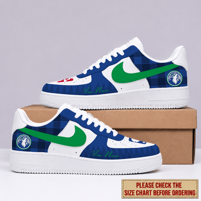 EXCLUSIVE EDITION - NEW CUSTOMIZED NBA05 MTW MINNESOTA TIMBERWOLVES AF1 SNEAKERS