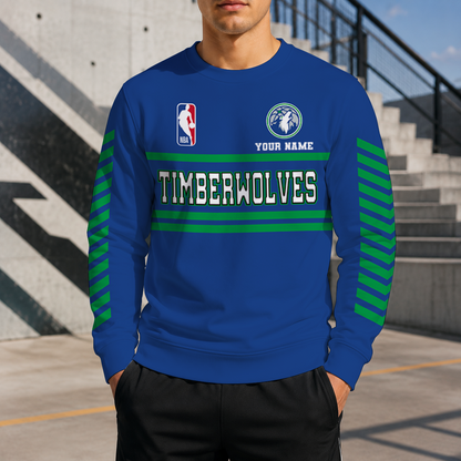 LIMITED EDITION - NEW CUSTOMIZED NBA05 MTW MINNESOTA TIMBERWOLVES UNISEX SWEATSHIRT