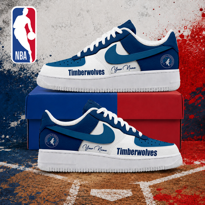 MEGA SALE - NEW CUSTOMIZED NBA05 MTW MINNESOTA TIMBERWOLVES AF1 SNEAKERS