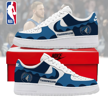 LIMITED EDITION - NEW CUSTOMIZED NBA05 MTW MINNESOTA TIMBERWOLVES AF1 SNEAKERS