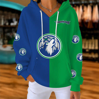 [HOT DEAL] NEW CUSTOMIZED NBA05 MTW MINNESOTA TIMBERWOLVES  RIBBED HOODIE & SWEATSHIRT