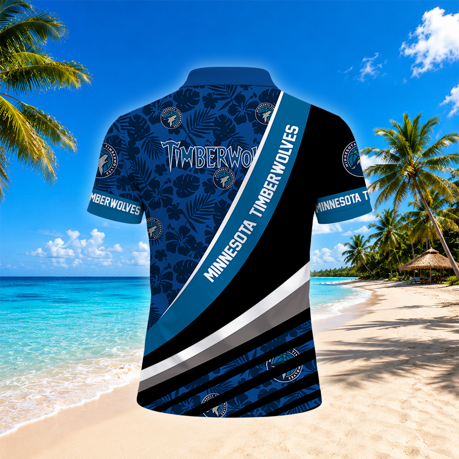 [HOT DEAL] NEW CUSTOMIZED NBA05 MTW MINNESOTA TIMBERWOLVES POLO SHIRT