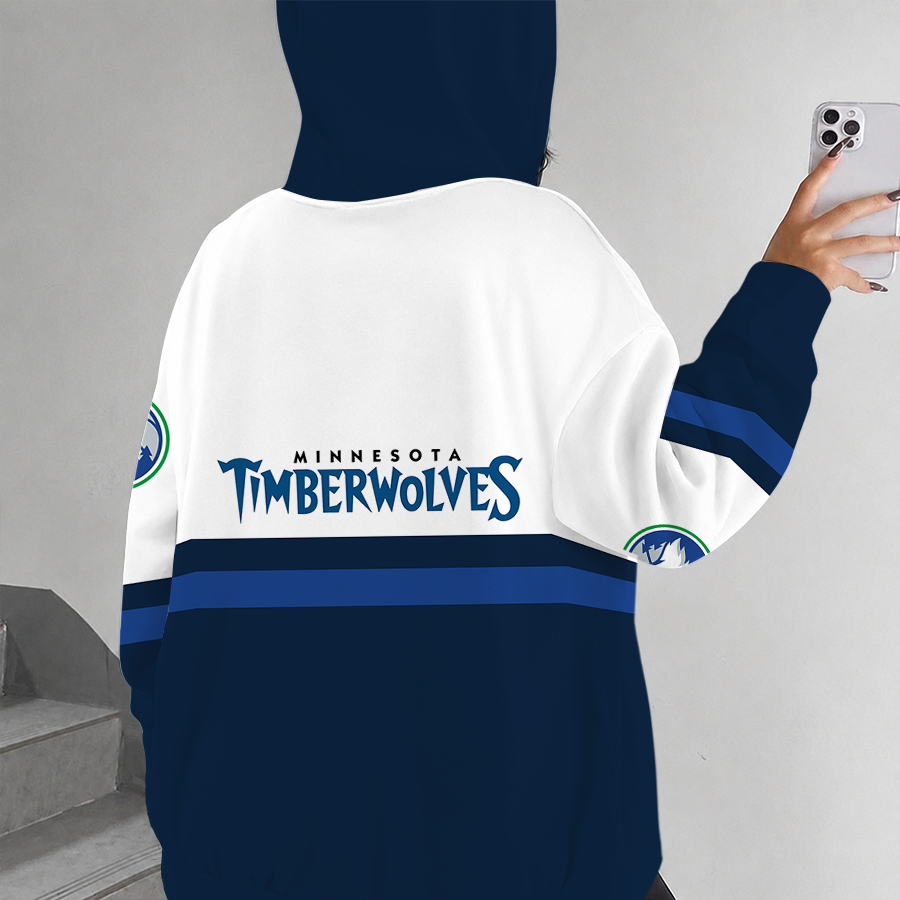 [HOT DEAL] NEW CUSTOMIZED NBA05 MTW MINNESOTA TIMBERWOLVES ZIP HOODIE