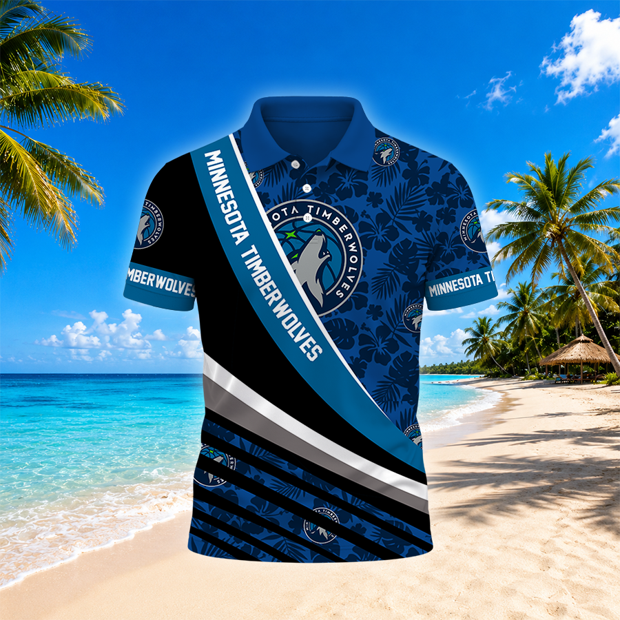 [HOT DEAL] NEW CUSTOMIZED NBA05 MTW MINNESOTA TIMBERWOLVES POLO SHIRT